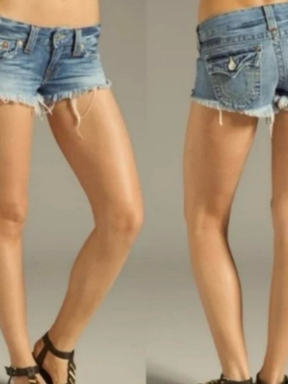 True Religion Joey Cut Off Short size 28 Y2K - Picture 10 of 14